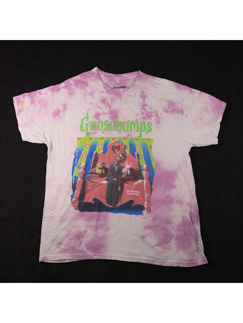 Goosebumps Tie-Dye Boyfriend Tee Shirt, Large